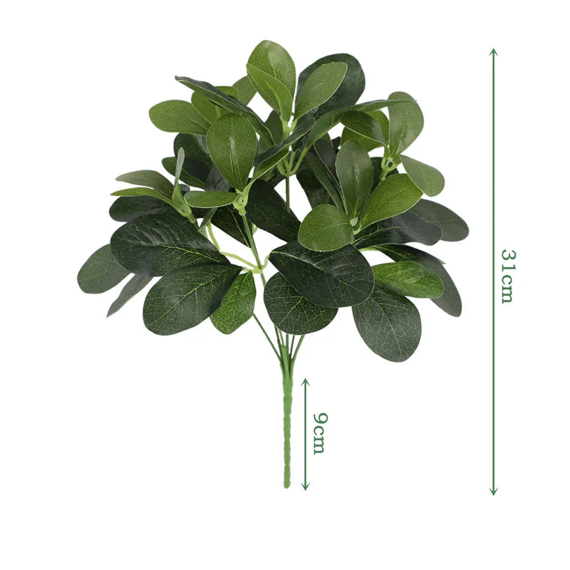 Artificial Plant EverLeaf 33 | 33 cm | With Stem & Leaves | Easy Care Decoration for Home & Office