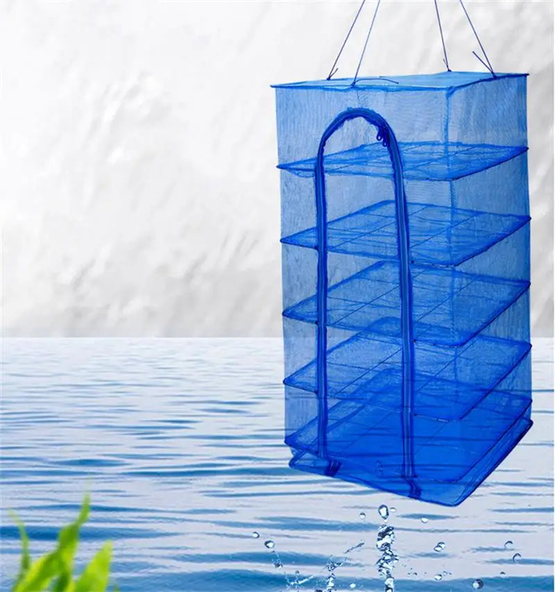 AeroDry 3X Drying Net | Foldable Hanging Basket with 3 Levels | For Fish, Herbs, Vegetables & Plants | 35×35×65 cm