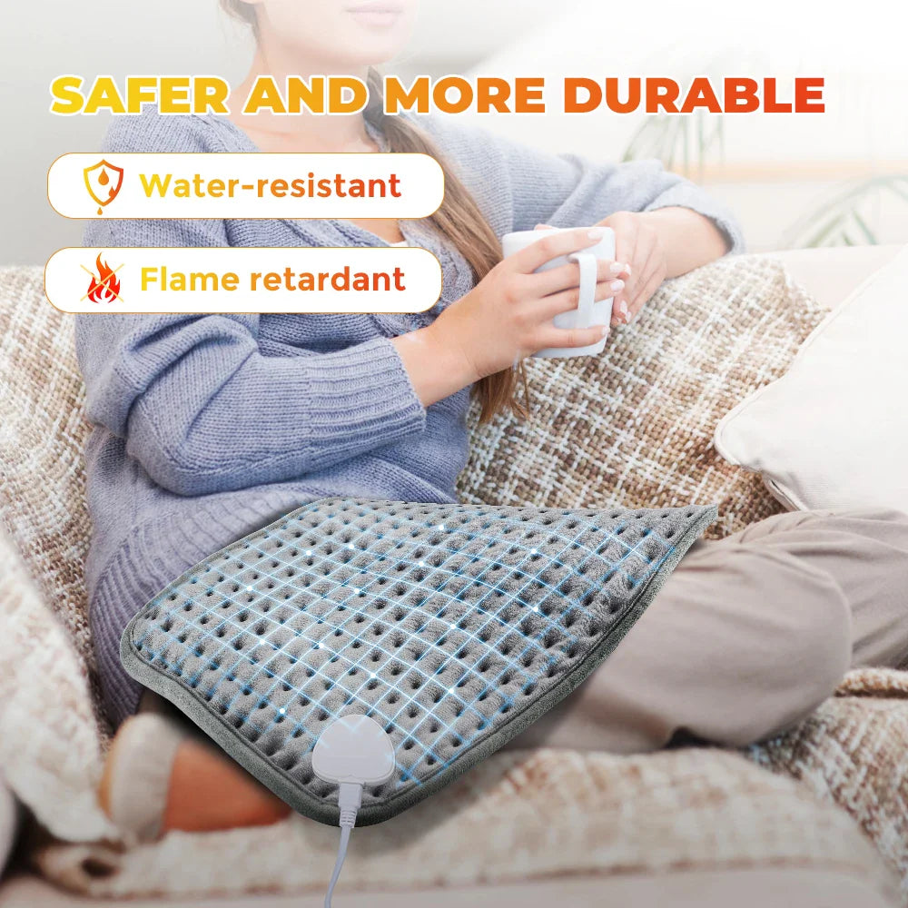 CosiTherm Heating Pad | 9 Temperature Levels & 4 Timer Options | Super Soft Microfleece | 58×29 cm