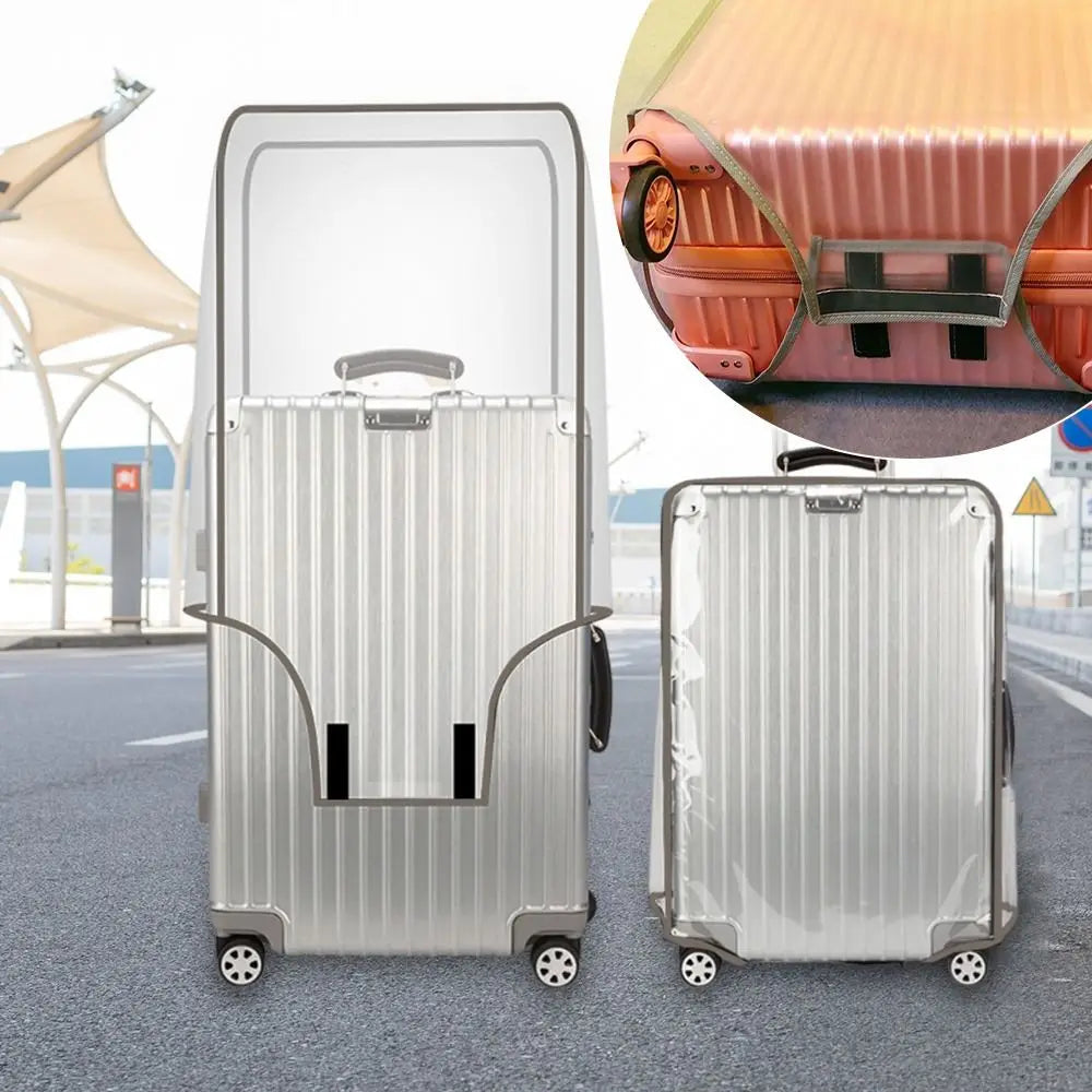 ClearGuard Suitcase Cover Transparent | Waterproof & Dustproof | Suitcase Protection for 16–30 Inch Trolleys | Reusable & Tear-Resistant
