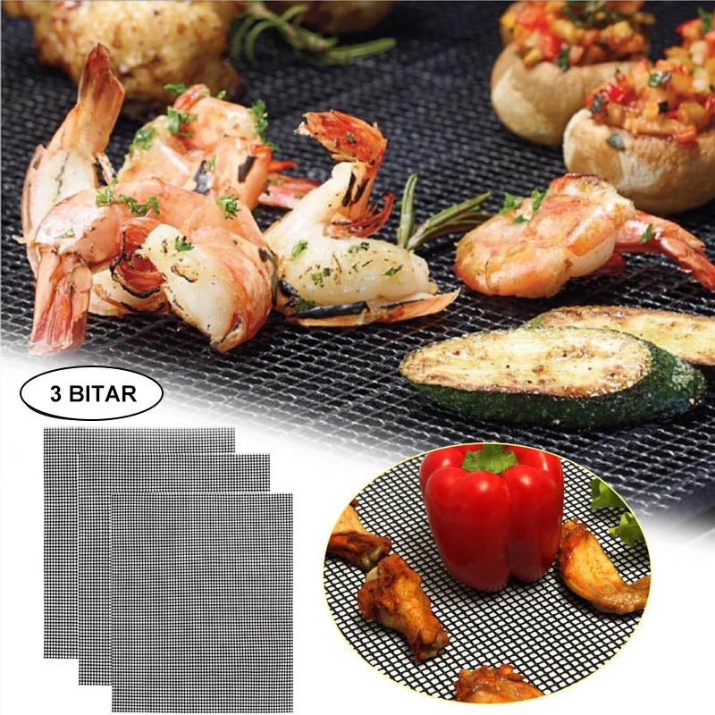 Grillfine BBQ Grill Net / Grill Mat | Non-stick & Reusable | Heat Resistant up to 370°C | For Meat, Fish & Vegetables