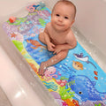 Anti-Slip Bathtub Mat AquaBuddy | Extra Long & Washable | With Ocean Motif & Suction Cups | For Children's Bath
