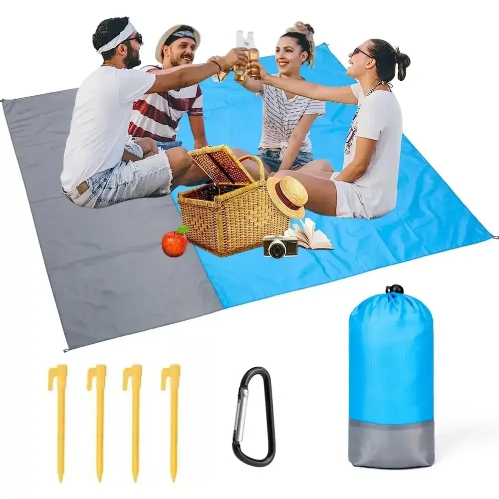 AeroLoom Beach Blanket | XXL 210x200 cm | Waterproof & Sand-free | Ultralight & Portable
