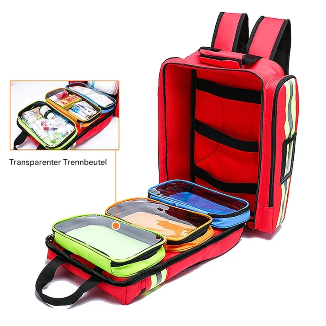 Emergency Backpack SafePak Rescue+ | Waterproof & Reflective | For First Aid & Survival | 45×35×15 cm