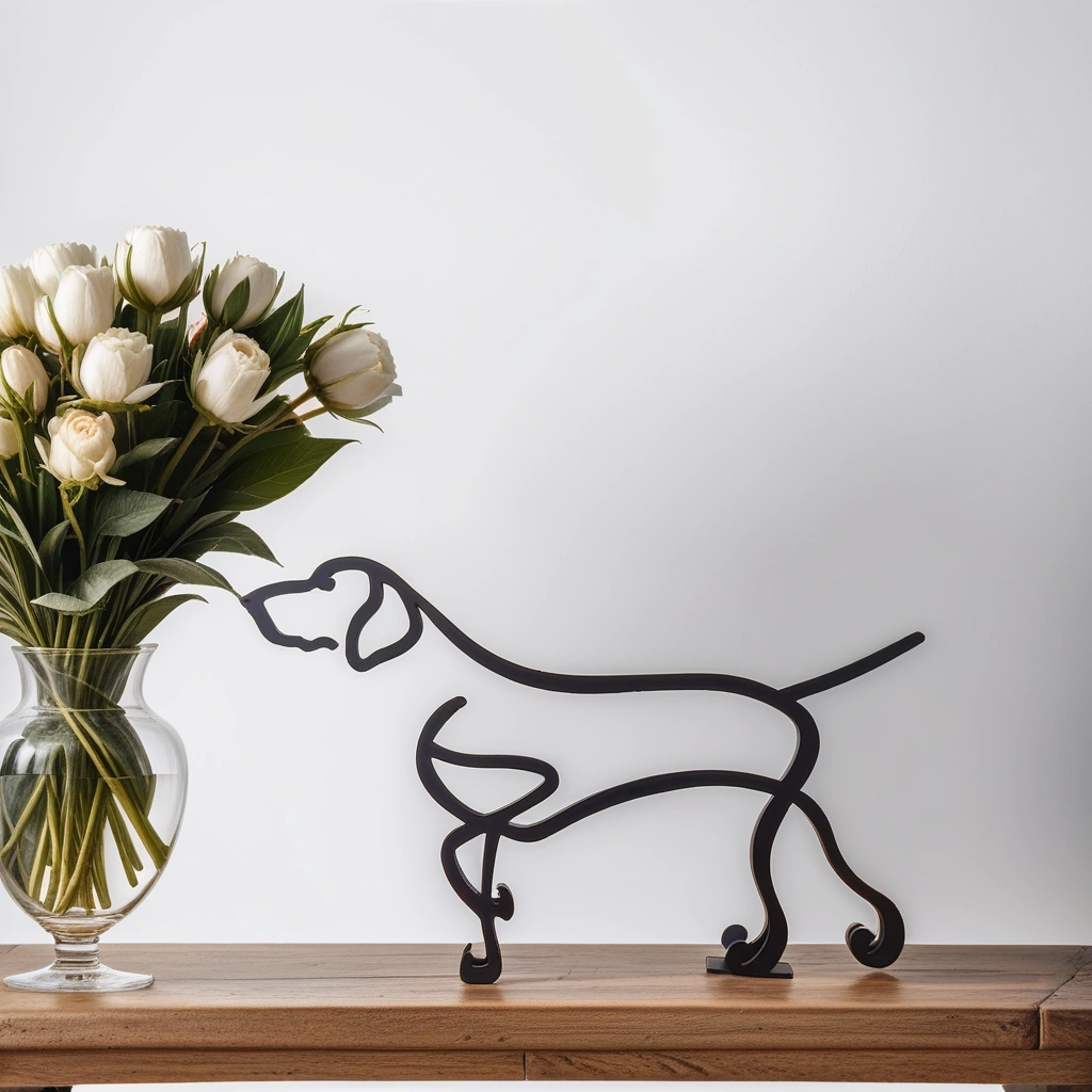 Artipaws Abstract Dog Sculpture | Modern Design | High-Quality Art Figurine | For Shelf & Table