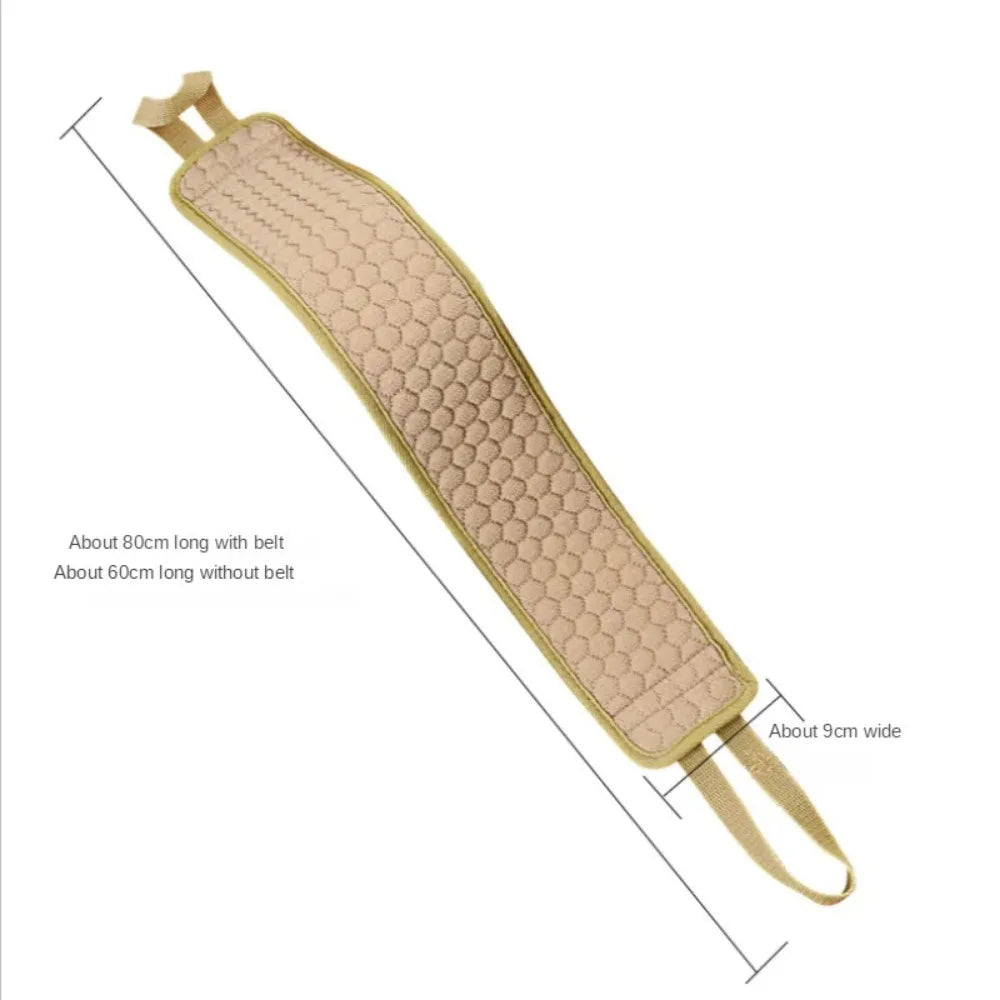 Back Scrub Belt | Shower & Bath Strap | Natural Fiber | Deep Cleansing & Massage