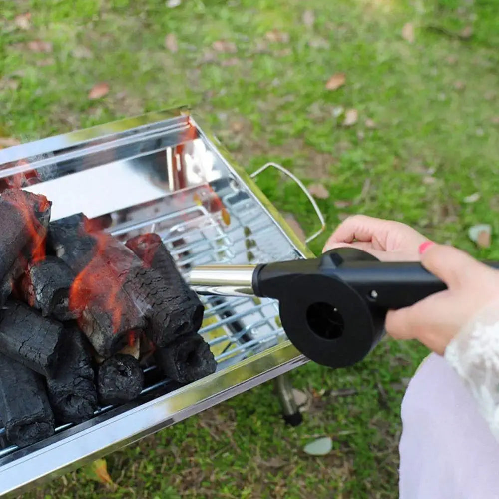 GrillMeister Pro BBQ Hand Fan | Manual & Safe | Perfect Heat Control | Stainless Steel