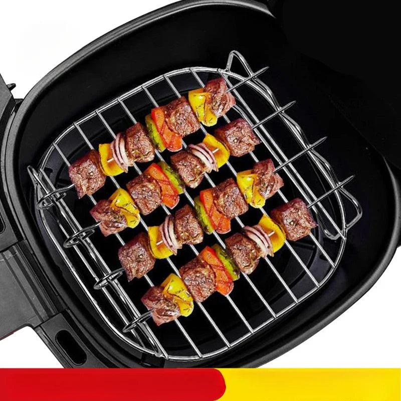 Grillvaro AllGrillPro BBQ Grill Set Made of Stainless Steel | With Skewers & Holder | For Grill, Airfryer & Steamer | Outdoor & Kitchen