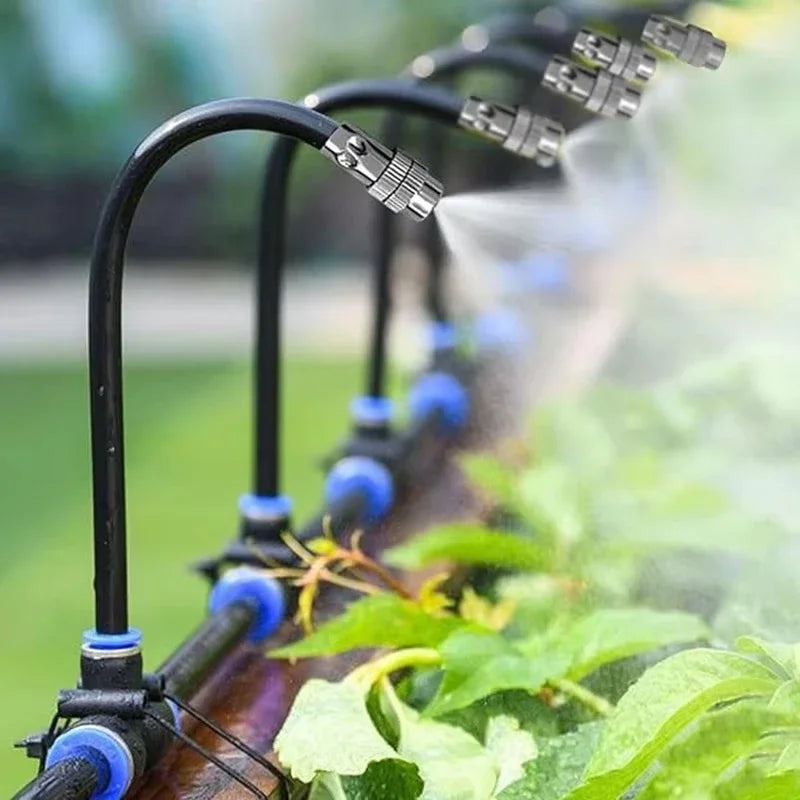 AquaFlex Pro360 Automatic Irrigation System 20 m | 360° Adjustable Spray Nozzles | DIY Mist Watering Kit | For Garden, Vegetable Bed & Terrace