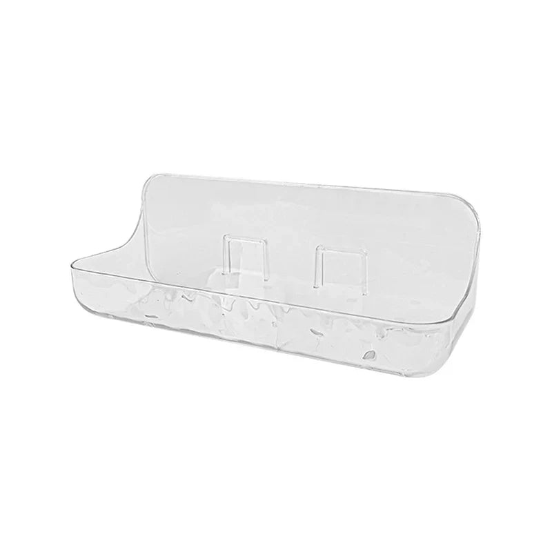 Acrylix Pro | Acrylic Bathroom Shelf without Drilling | Wall-Mounted Shower Shelf | Cosmetic & Shampoo Holder | Transparent | 12×9×8 cm / 24×9×8 cm