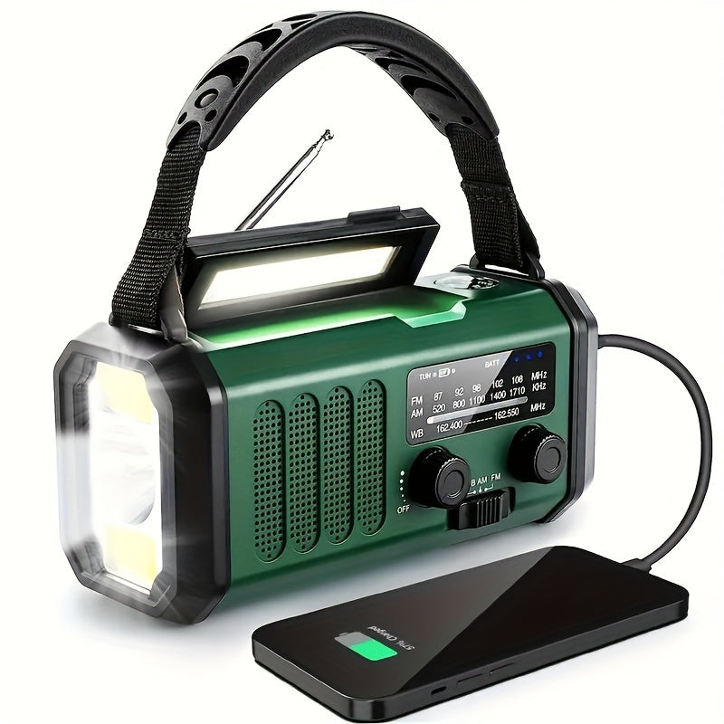Surviora | Notfallradio mit Solarladung | 10000 mAh Powerbank | Kurbelradio mit Taschenlampe & SOS-Funktion