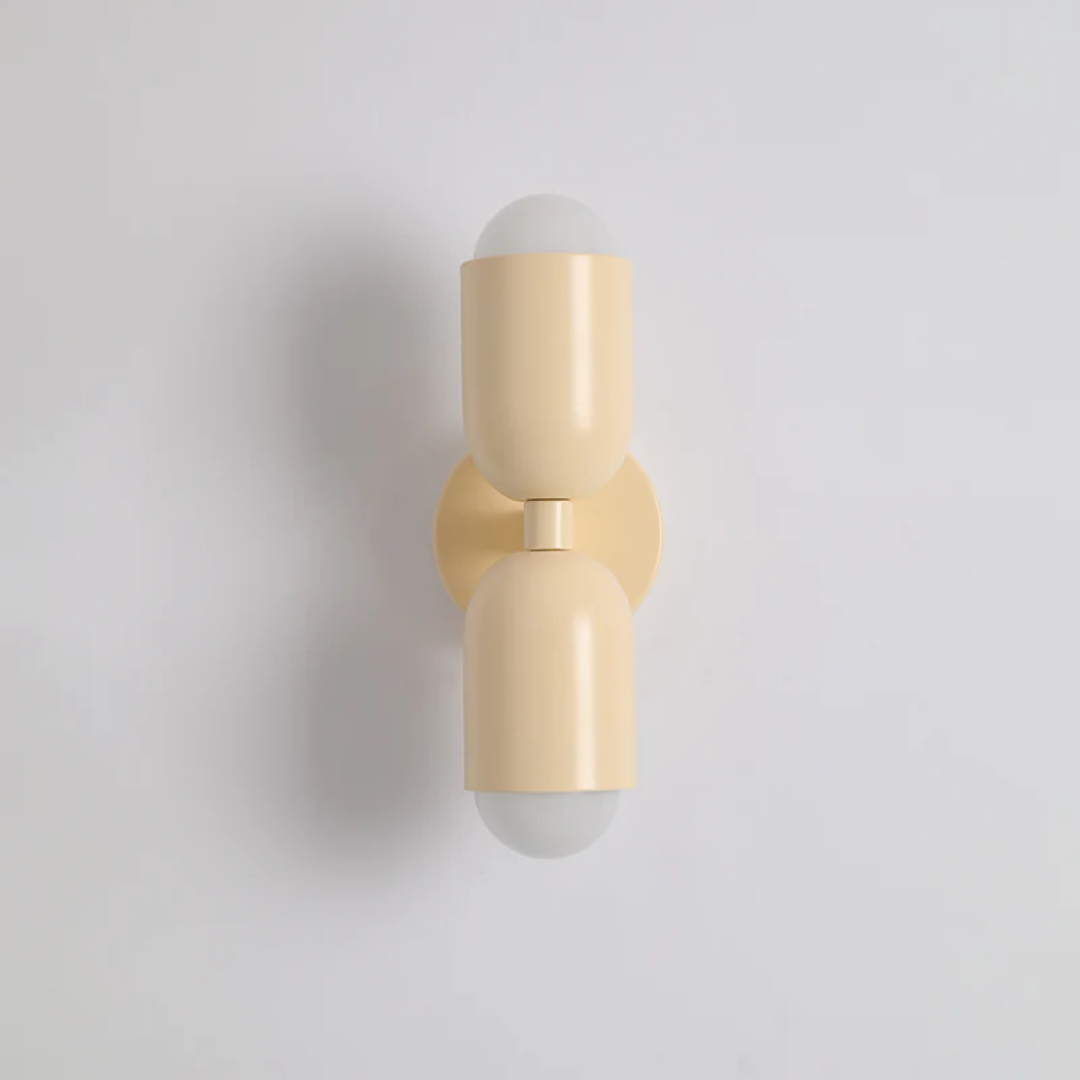 DuoGlow Wall Light | Double-Sided LED Lighting | Color Highlight for Your Home | Metal Housing in Green, Pink, or Red