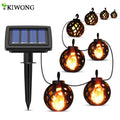 Flamara Solar String Lights with Flame Effect | 8 LED Lanterns | IP44 Waterproof | For Garden, Terrace & Balcony