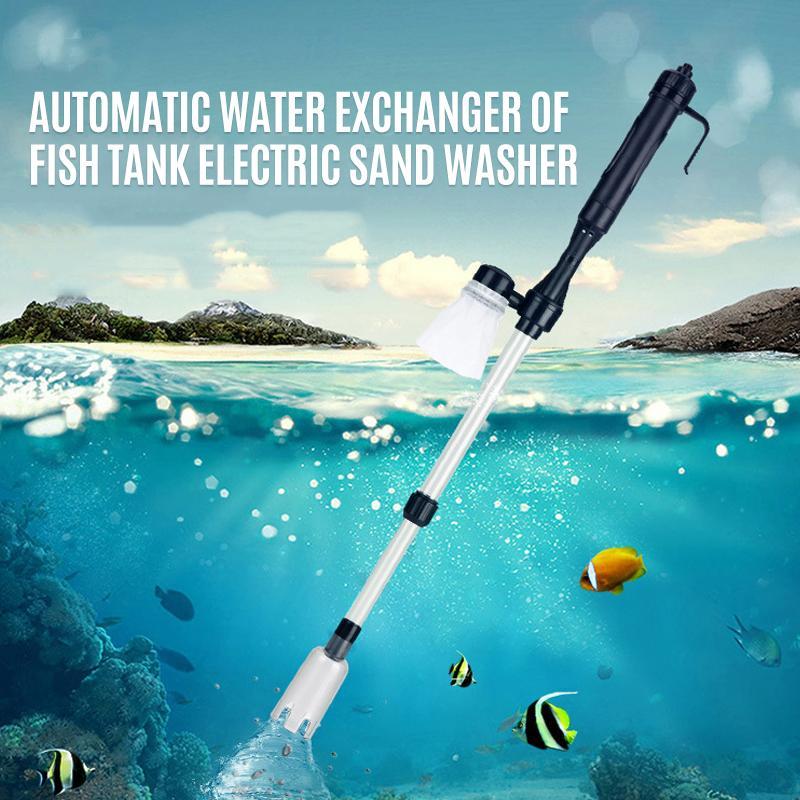 AquaCleanse | Elektrischer Aquarium-Kiesreiniger | Automatischer Wasserwechsler | Batteriebetriebene Mulmglocke