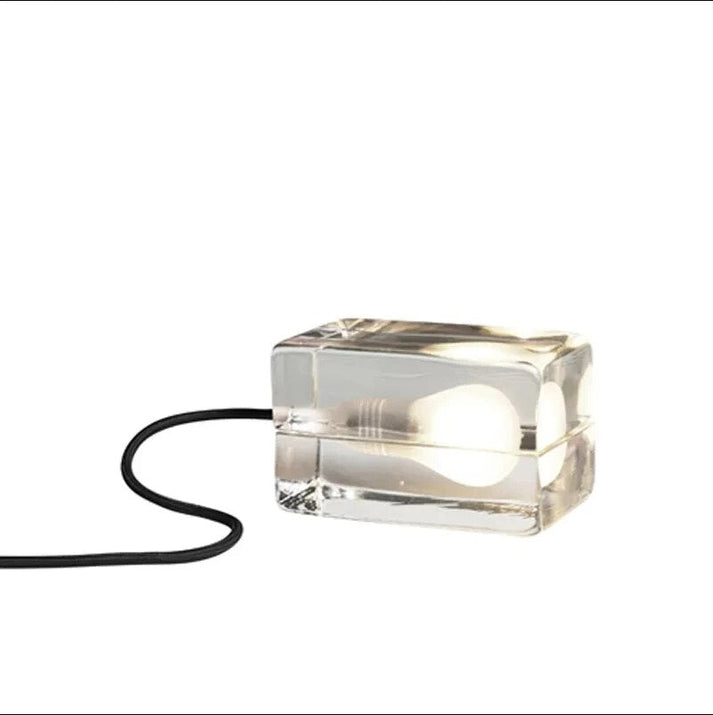 Clarylume Glass Table Lamp | Glare-Free LED Light | Crystal Clear Design | For Bedroom, Office & Living Room