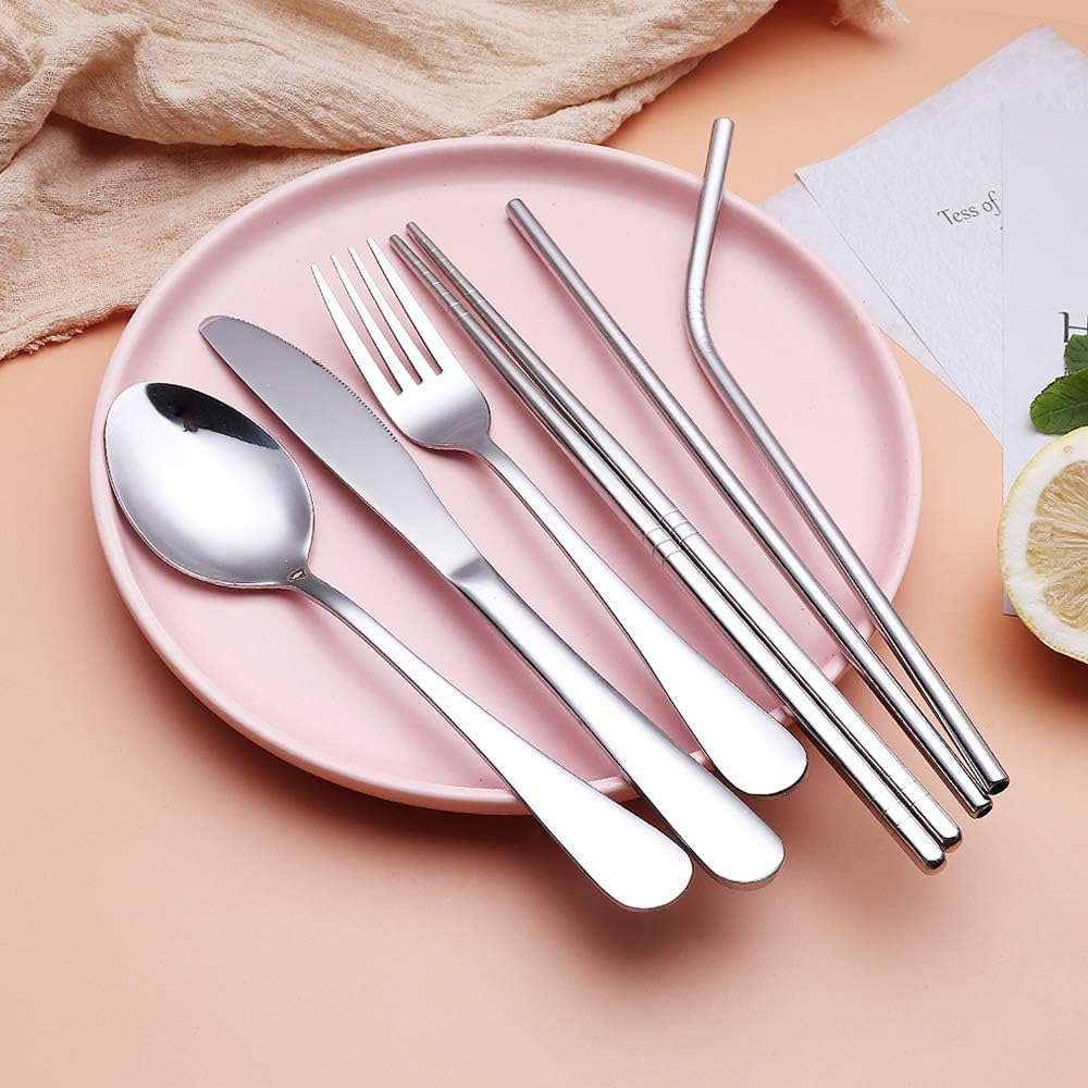 GoCutlery Cutlery Set | 4-piece for on the go | Stainless Steel & BPA-free | With Carrying Case