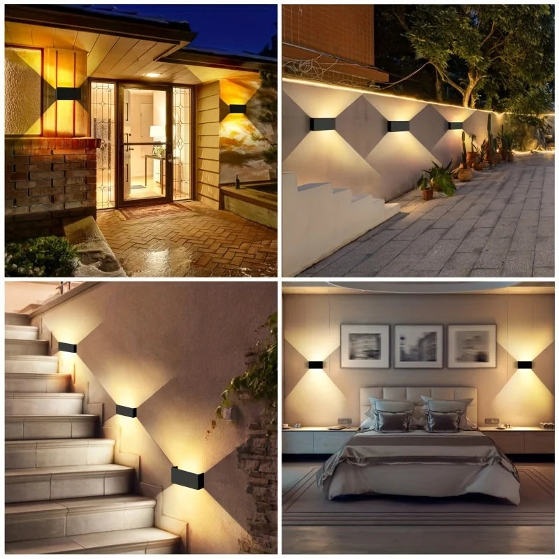 AuroBeam LED Wall Light 24W | Indoor & Outdoor | IP65 Waterproof | Up & Down Spotlights | Modern Design