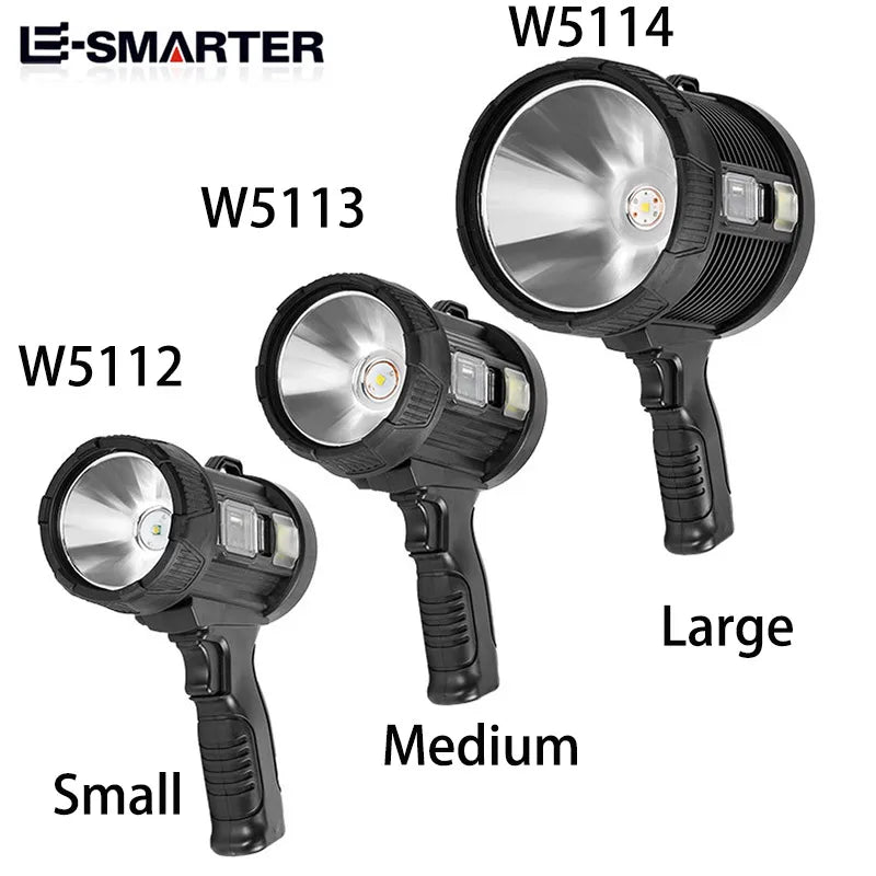 Handheld Spotlight LuminexPro 900K | 900,000 Lumens | 10000 mAh Battery | Solar & USB Charging Function | IPX5 Waterproof