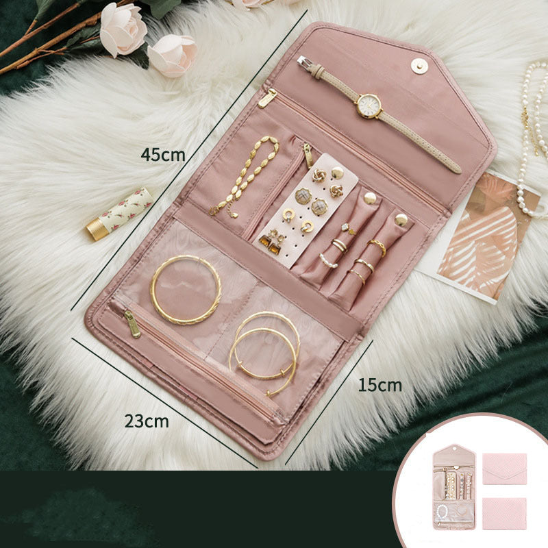 Jewelora | Schmuck-Organizer für Reisen | Kompakt & Gepolstert | Mehrere Fächer | 14 × 15,5 cm
