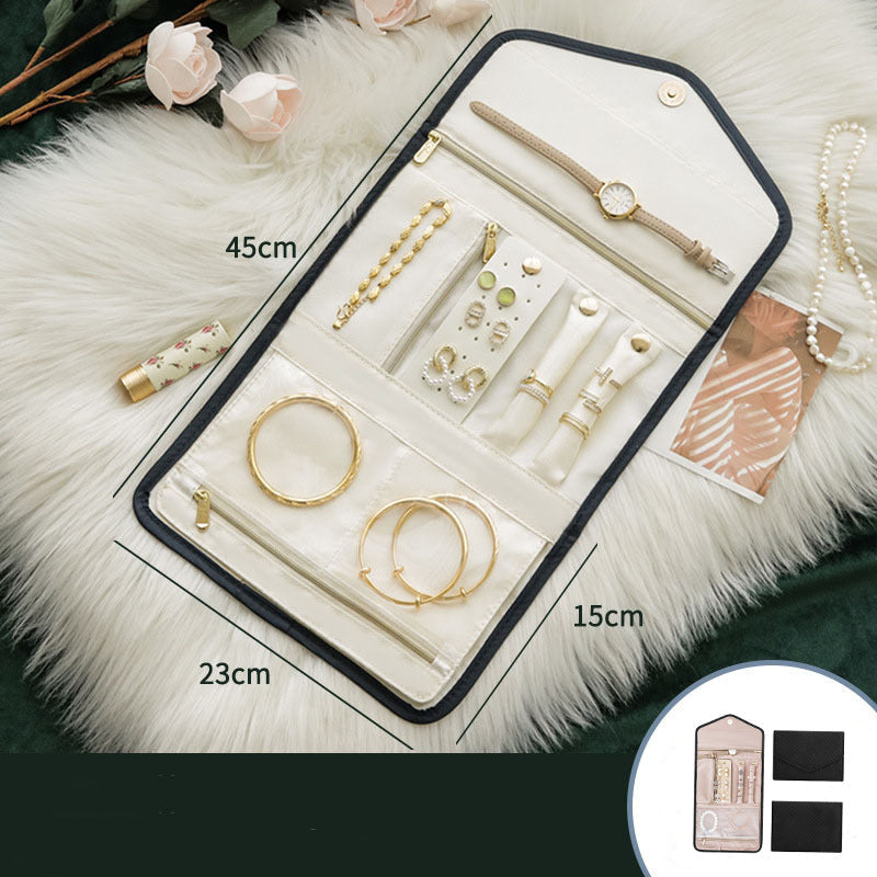 Jewelora | Schmuck-Organizer für Reisen | Kompakt & Gepolstert | Mehrere Fächer | 14 × 15,5 cm