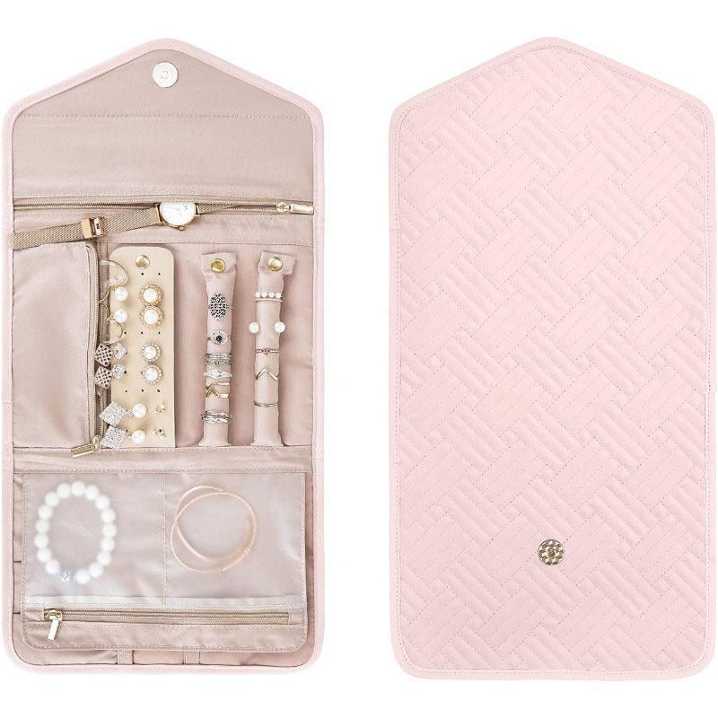Jewelora | Schmuck-Organizer für Reisen | Kompakt & Gepolstert | Mehrere Fächer | 14 × 15,5 cm