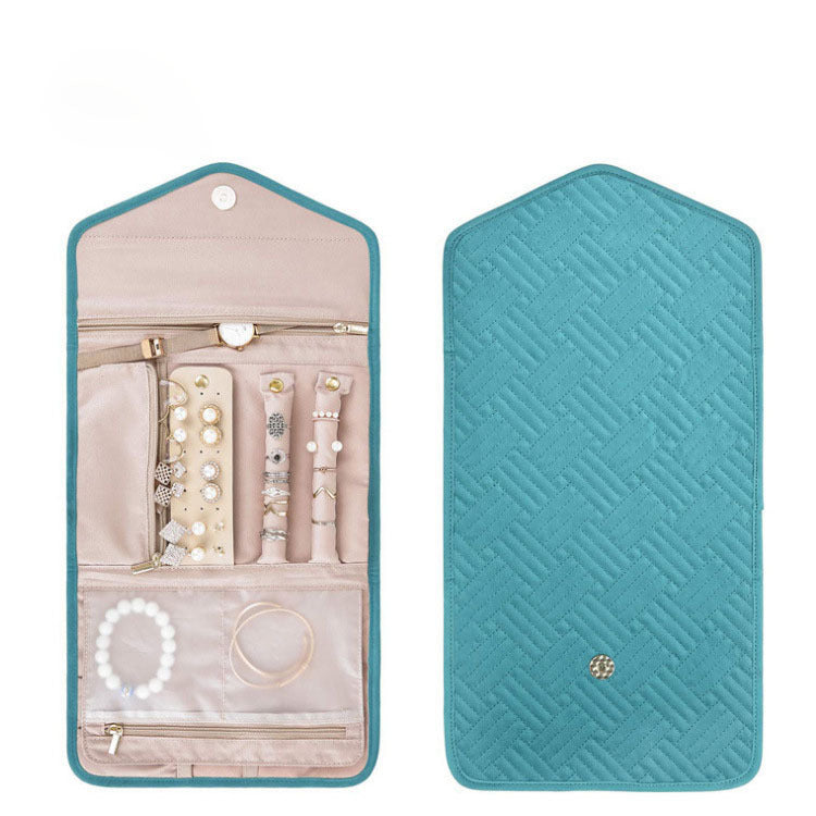 Jewelora | Schmuck-Organizer für Reisen | Kompakt & Gepolstert | Mehrere Fächer | 14 × 15,5 cm