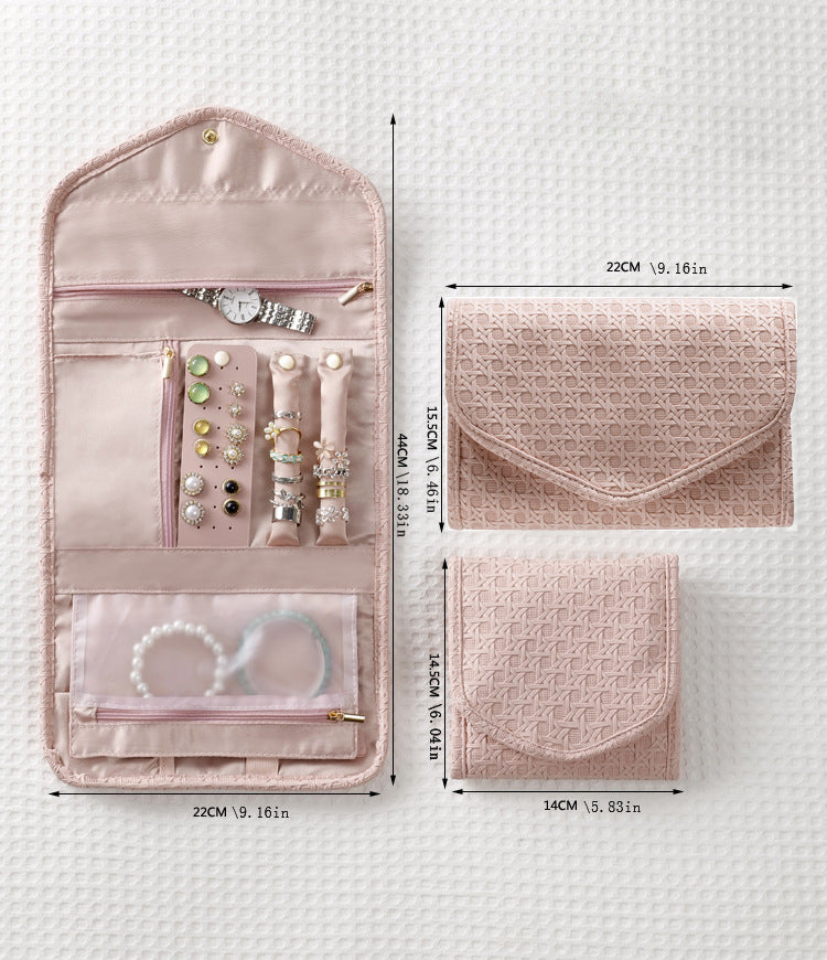 Jewelora | Schmuck-Organizer für Reisen | Kompakt & Gepolstert | Mehrere Fächer | 14 × 15,5 cm