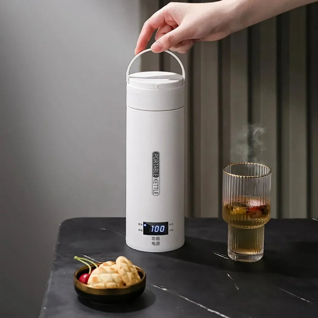 Electric Travel Kettle | 500 ml | Mini Thermo Pot with LCD | For Tea & Coffee On the Go