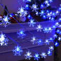 FrostGlow LED Snowflake String Lights | Warm White | Indoor & Outdoor | Battery Operated