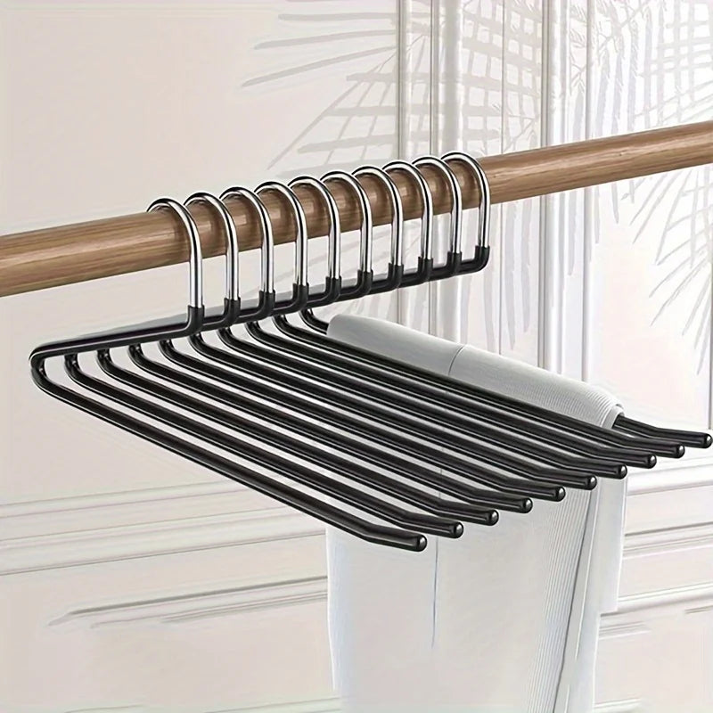 Clothoria | Open Pants Hangers | Space-Saving & Stable | Metal with Anti-Rust Coating