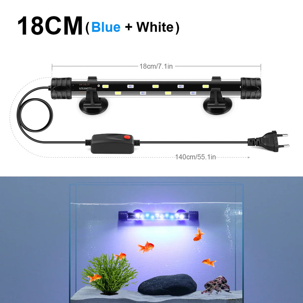 Aquanova LED Aquarium Light | Waterproof & Submersible | Plant Growth & Fish Colors | 18–58 cm