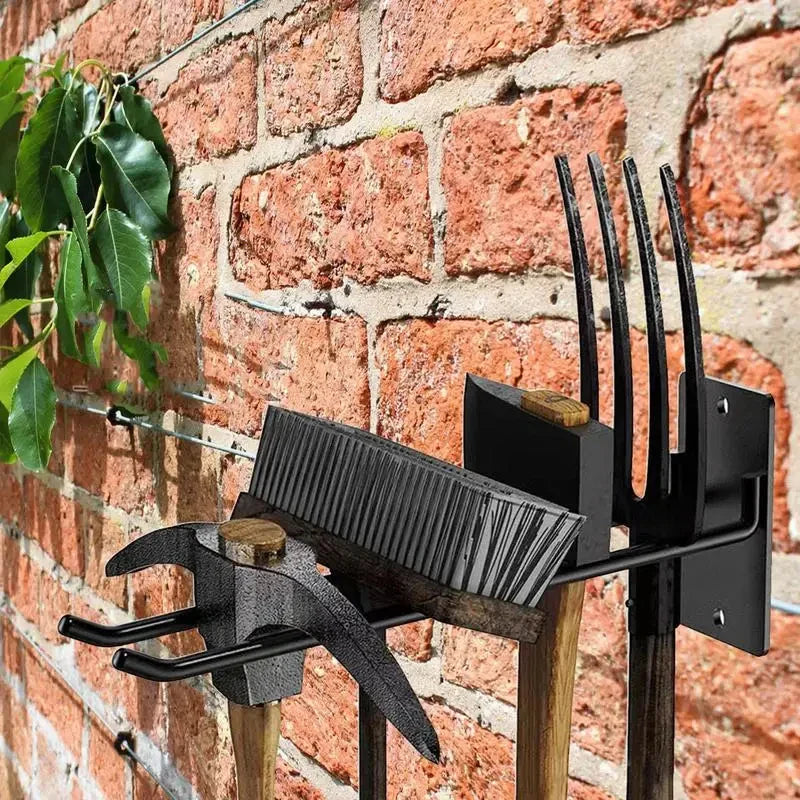 Fixorado Wall Mount for Garden Tools | Sturdy Steel Tool Hanger | Space-Saving Organizer for Garage, Basement & Workshop