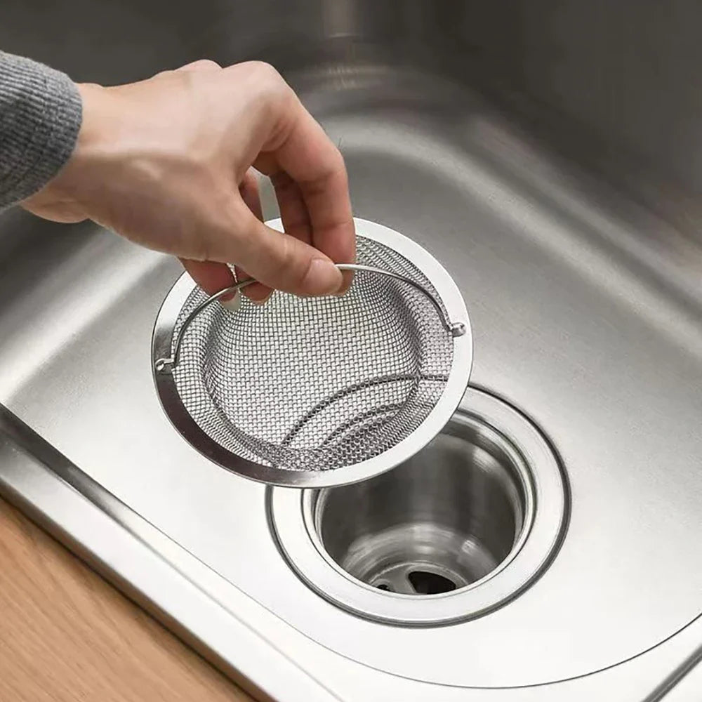 DrainGuard Inox Sink Strainer | Stainless Steel Drain Filter for Kitchen & Bathroom | Catches Food Waste & Hair | Rustproof & Durable