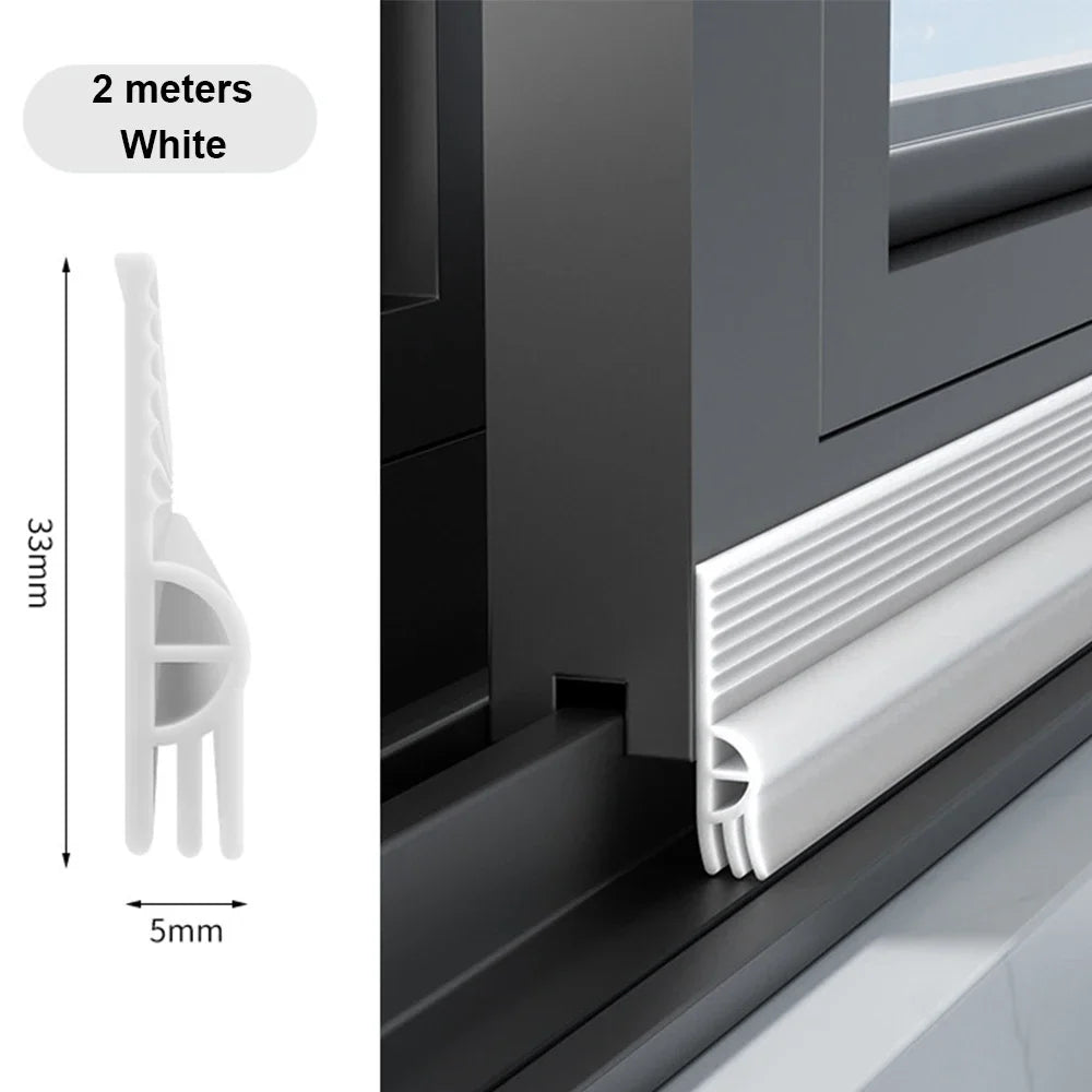 Door Seal SilentSeal Pro | PVC Draft Stopper Without Adhesive | Soundproof & Energy Saving | Washable & Cut-to-Size