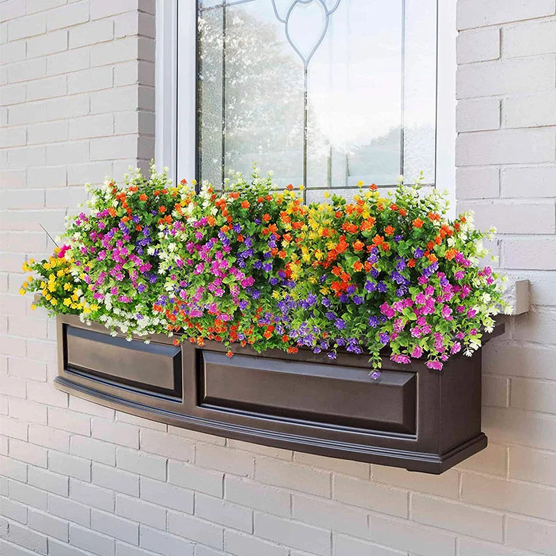 Artificial Flowers FloraSun | UV-Resistant & Weatherproof | Hanging Decorative Plants for Garden & Balcony | Low Maintenance & Evergreen