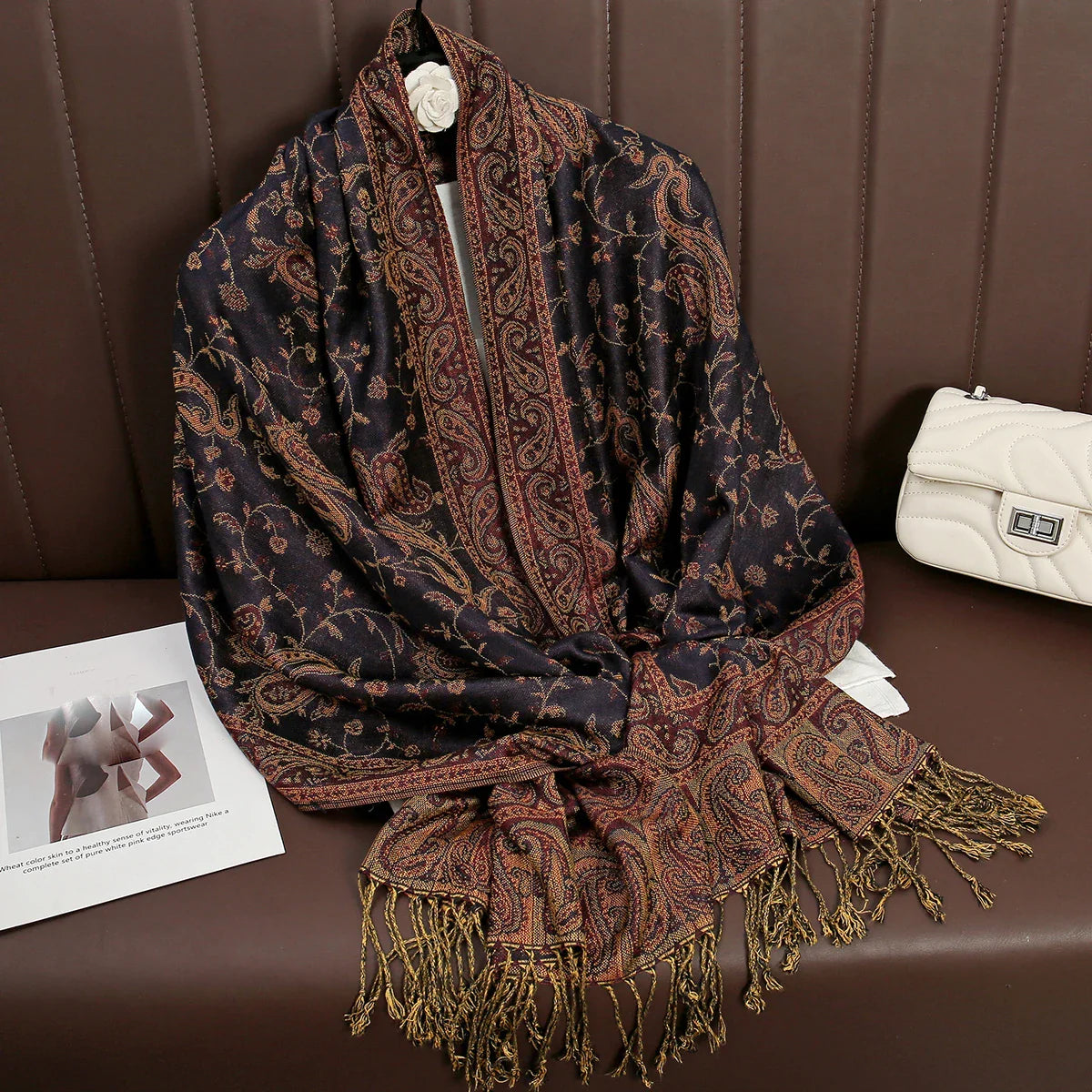 Élégancea | Women's Scarf | Cashmere Feel | 70 × 190 cm | Luxury Print & Warm