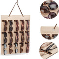 GlasSpace Organizer | Wall-Mounted Glasses Holder | Foldable Storage Bag for Sunglasses | Space-Saving & Dustproof | 42 × 38 cm