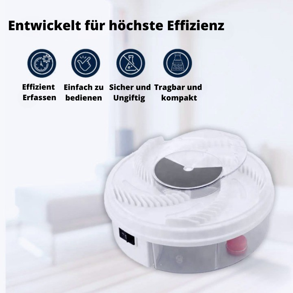 InsektoSilent Fly Trap with Rotation & Bait Chambers | Quiet & Environmentally Friendly | For Indoor & Outdoor Use