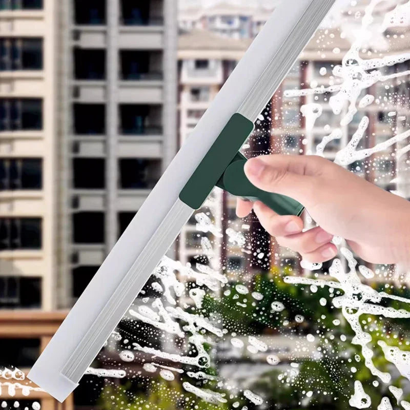 Flexiva Telescopic Cleaning Brush with Silicone Lip | 180° Swiveling | For Floors, Windows & Bathroom