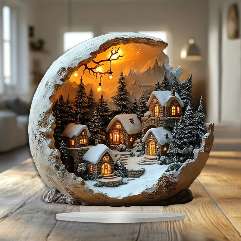 Christmas Decoration Lunavia | Boho Style | Acrylic Decorative Figurine | 23x20 cm