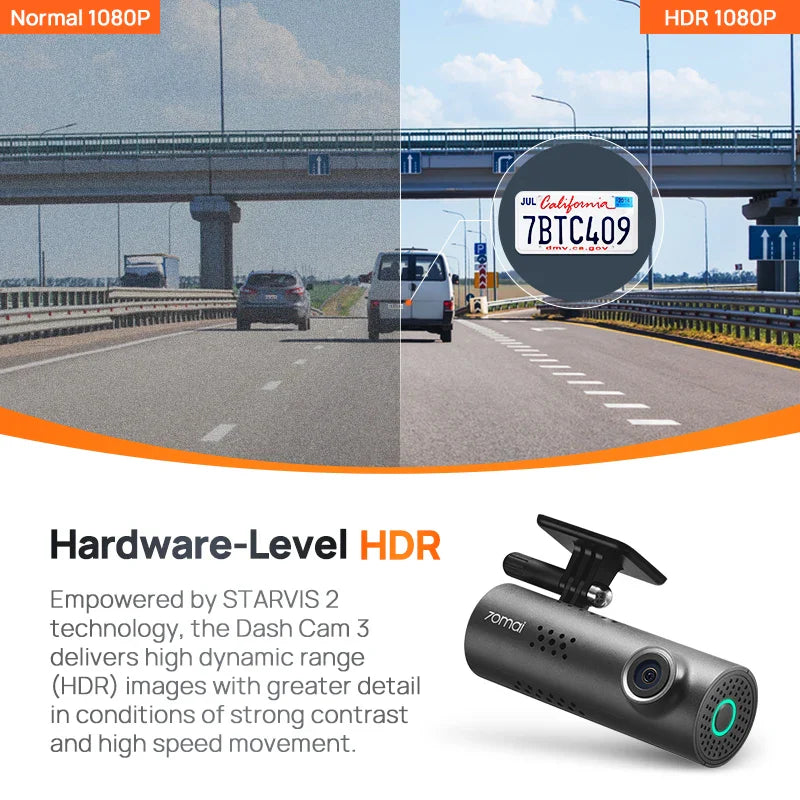 Dashcam Car 1080P | Voice Control & Night Vision | 24h Parking Surveillance | RoadGuardian M200 WiFi