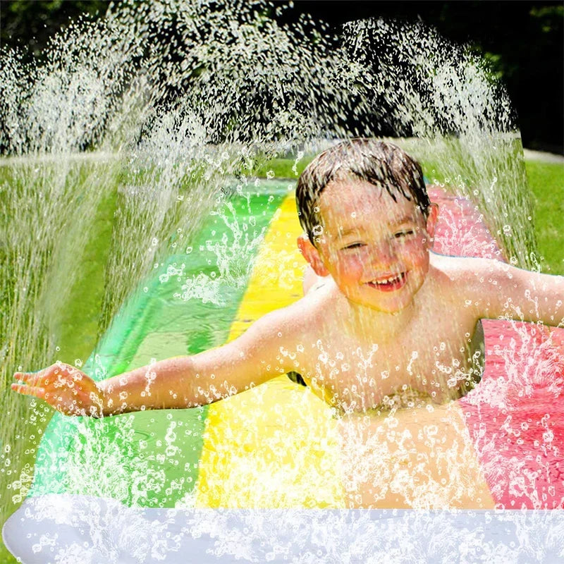 AquaRush Water Slide | Inflatable Water Slide with Sprinkler Function | For Garden & Outdoor | Summer Play Fun for Kids