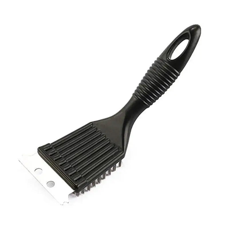 GrillMeister BBQ Brush | 3-in-1 Grill Cleaner | Stainless Steel Bristles & Anti-Slip Handle