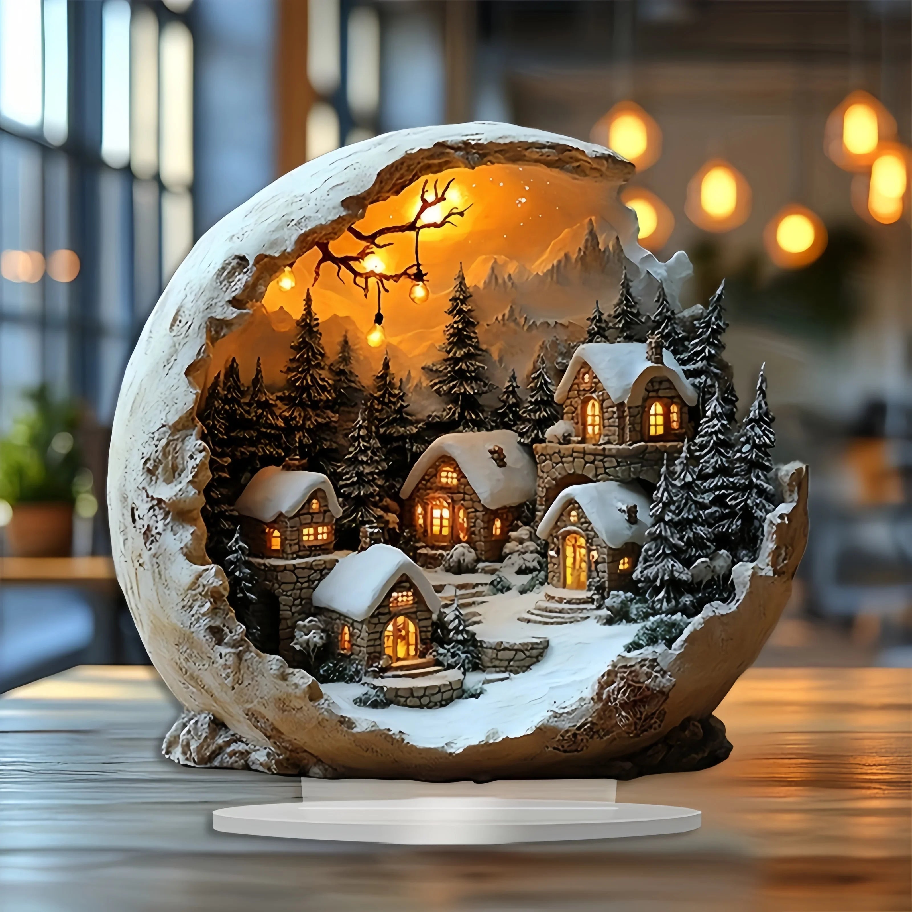 Christmas Decoration Lunavia | Boho Style | Acrylic Decorative Figurine | 23x20 cm