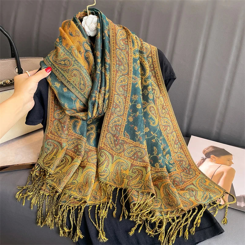 Élégancea | Women's Scarf | Cashmere Feel | 70 × 190 cm | Luxury Print & Warm