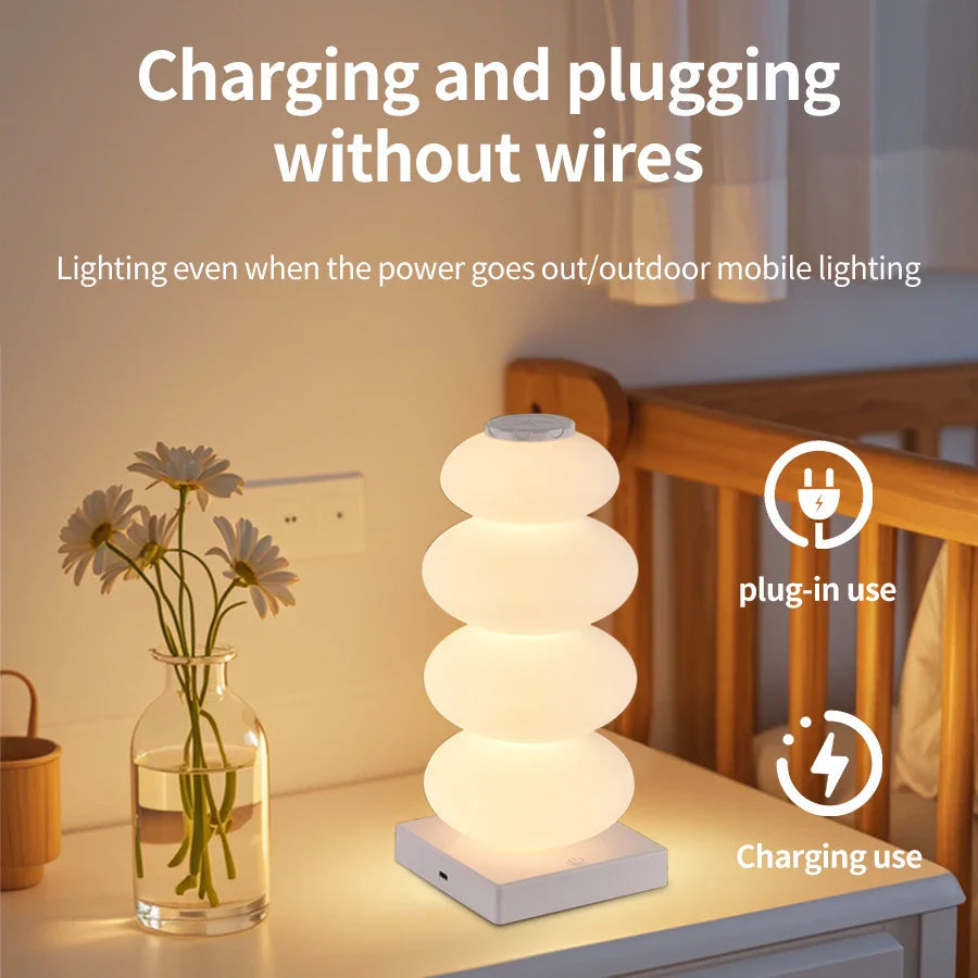 AuraGlow LED Table Lamp | 16 RGB Colors & Warm White | Touch Dimming | USB Powered | 3W