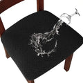 CasaLino | Waterproof Chair Seat Covers | Elastic & Washable | Checkered Design | 4 Variants | For Kitchen & Dining Room