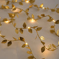Aurellia | LED String Lights 2 m | 20 LEDs Golden Leaves | Warm White Light | Decorative Garland for Wedding, Party & Home