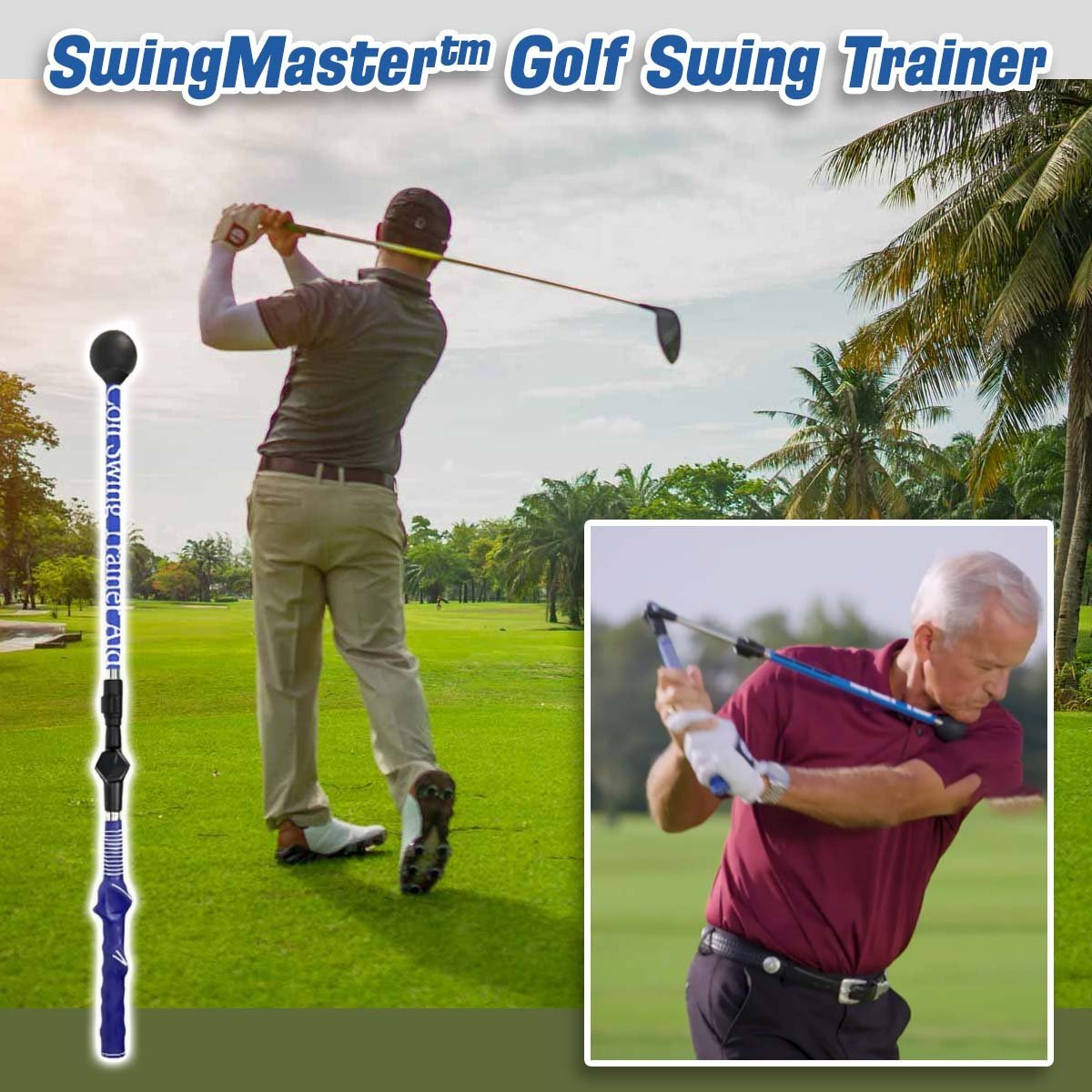 SwingCore | Golf Schwungtrainer | Verstellbar 79–110 cm | Tempo- & Haltungstraining