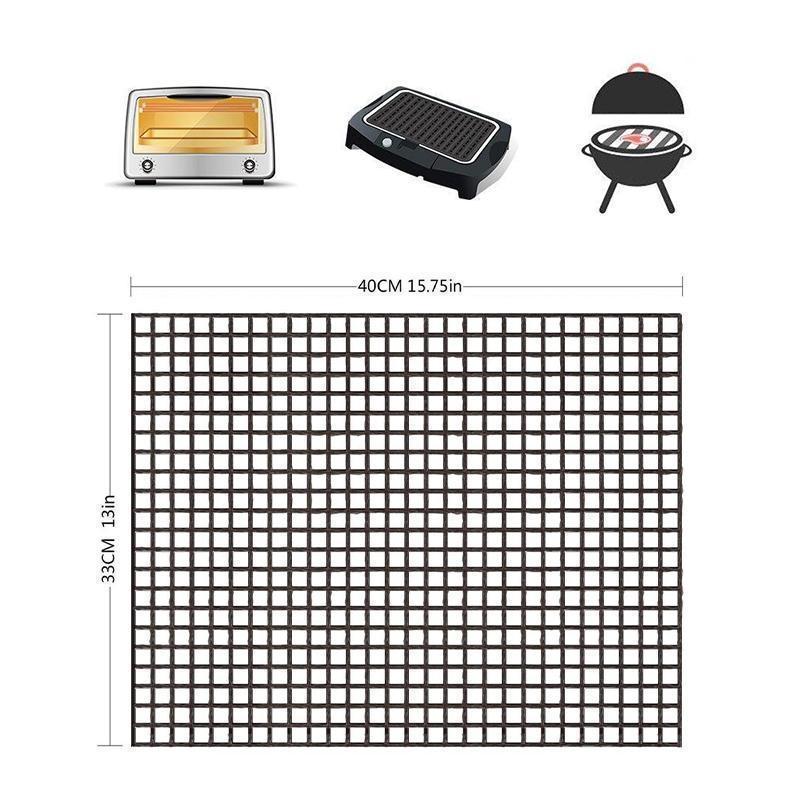 Grillfine BBQ Grill Net / Grill Mat | Non-stick & Reusable | Heat Resistant up to 370°C | For Meat, Fish & Vegetables